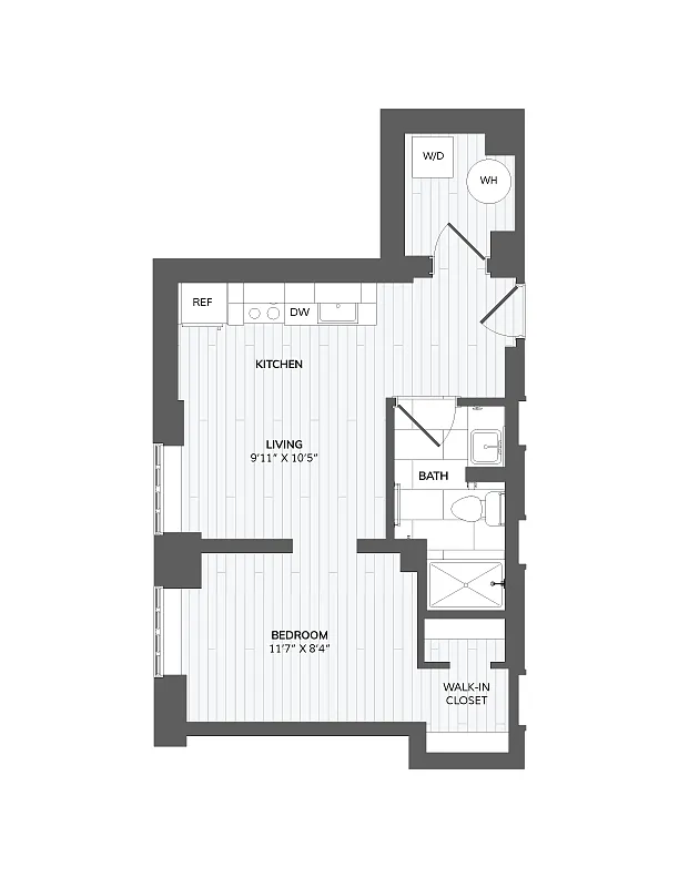 Floor plan Alcove Studio-A1