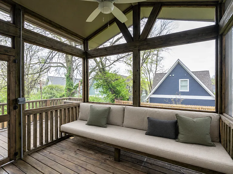 Fully screened in porch