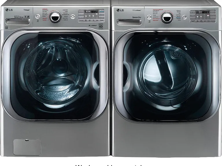 LG - EXTRA large washer dryer with a 2 second pedestal washing machine