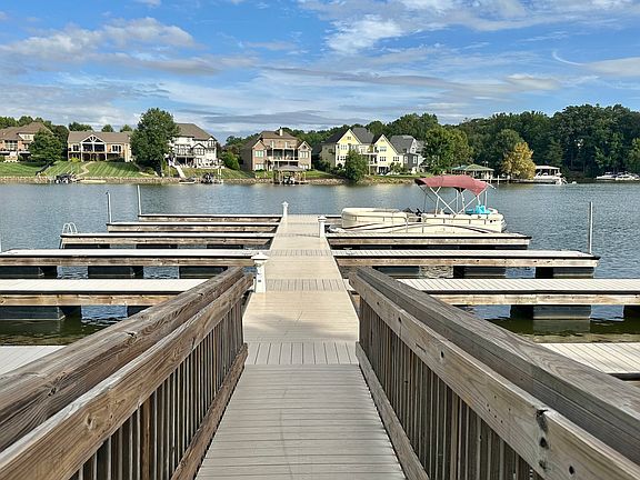 The shared day dock on Lake Norman, just a 3 minute walk from the townhome.