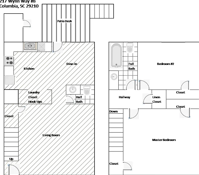 2 bed, 1.5 bath, 1160 sqft, $1,000 — Photo 3