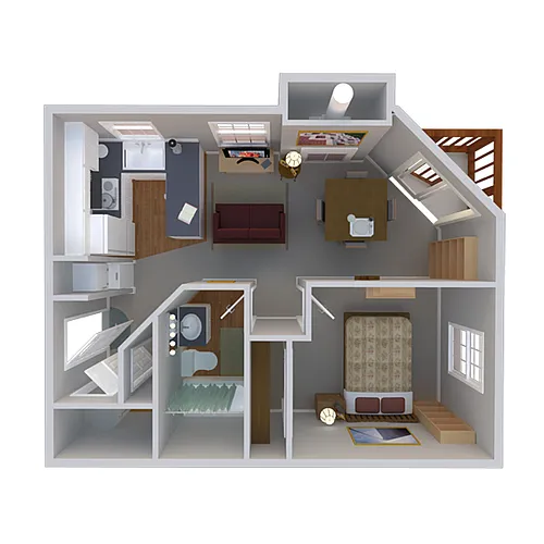 Floor plan One Bedroom