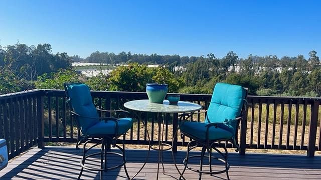 Expansive view off large deck