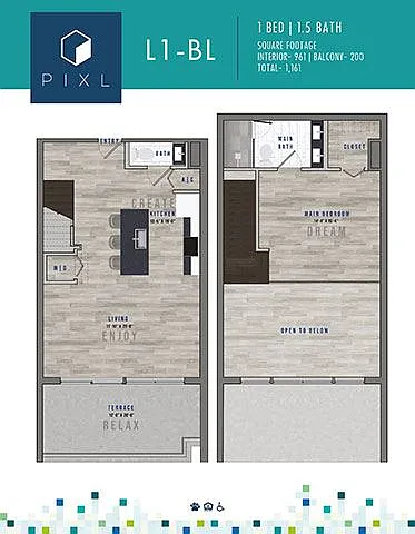 Floor plan L1-BL
