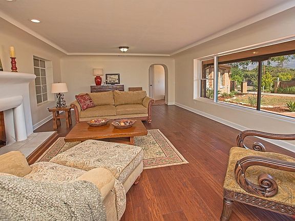 Long front window in living room