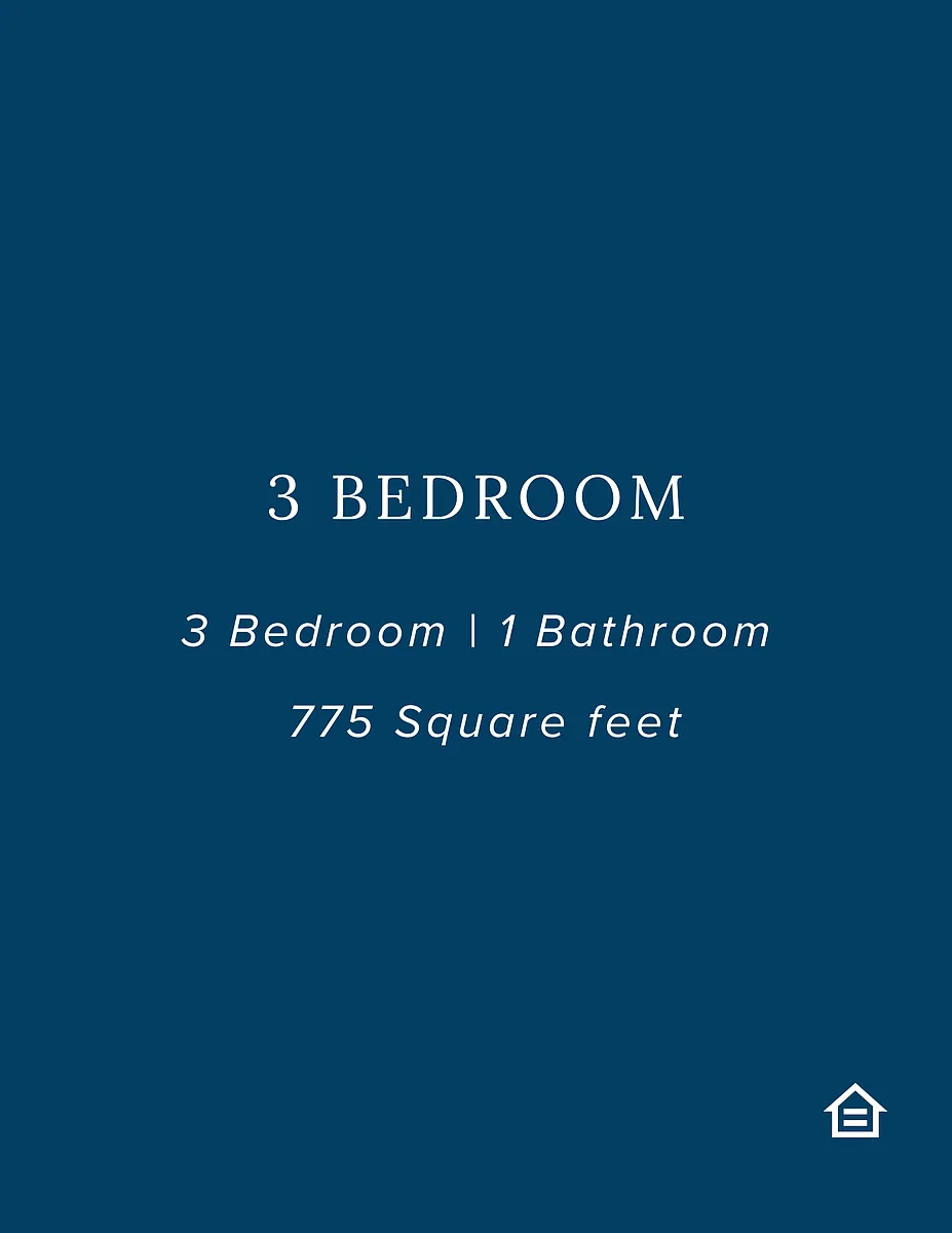 Floor plan 3 Bedroom 1 Bath Large