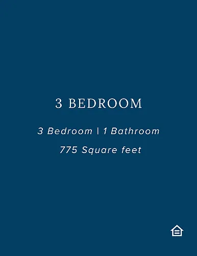 Floor plan 3 Bedroom 1 Bath Large