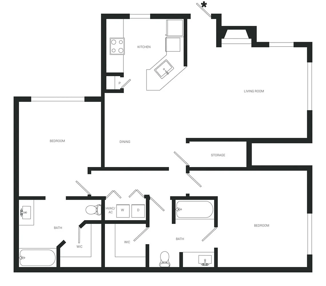 Floor plan B1 Renovated