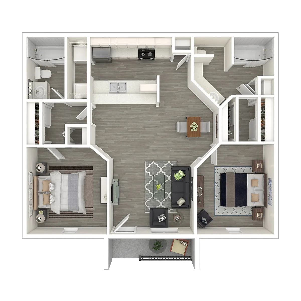 Floor plan Two Bed