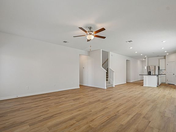 Kitchen, Living, and Dining Areas