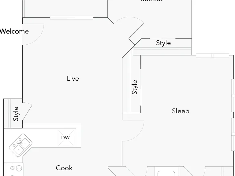Brookside | 2-Bedroom Floorplan Brookside | 2-Bedroom Floorplan