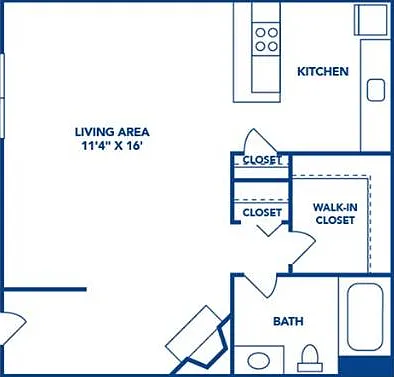Studio | 1 Bath | 400 SF Studio | 1 Bath | 400 SF