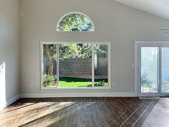 Yard view with sliding door