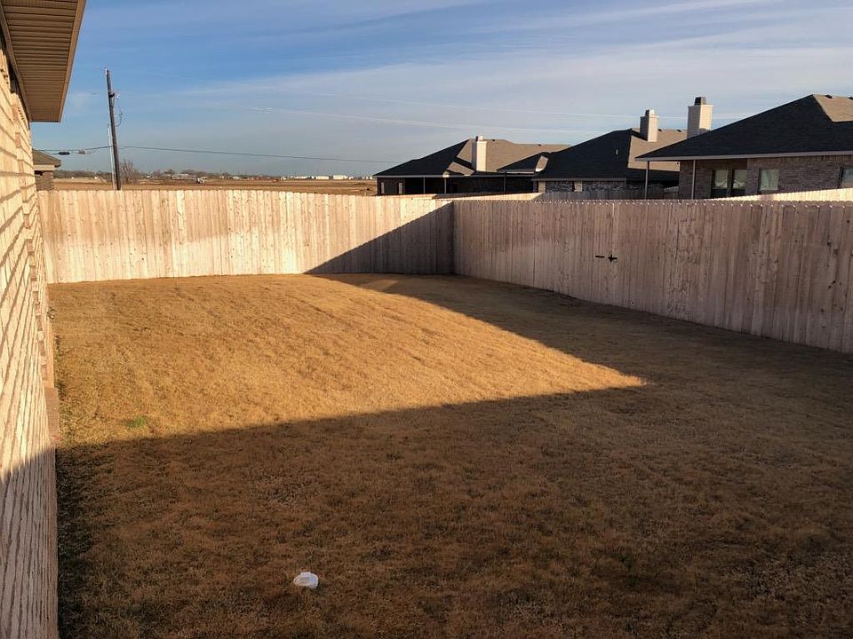 Perfect size yard, sod and sprinkler system.