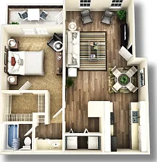 1R - 748 SQ.FT 1R - 748 SQ.FT