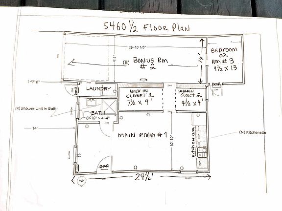 Floor plan of guesthouse