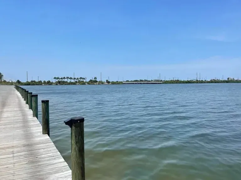 Board walk off swimming pool. It runs the length of Merritt Towers along the River.