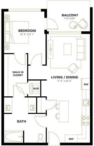 Floor plan 1X1 C9
