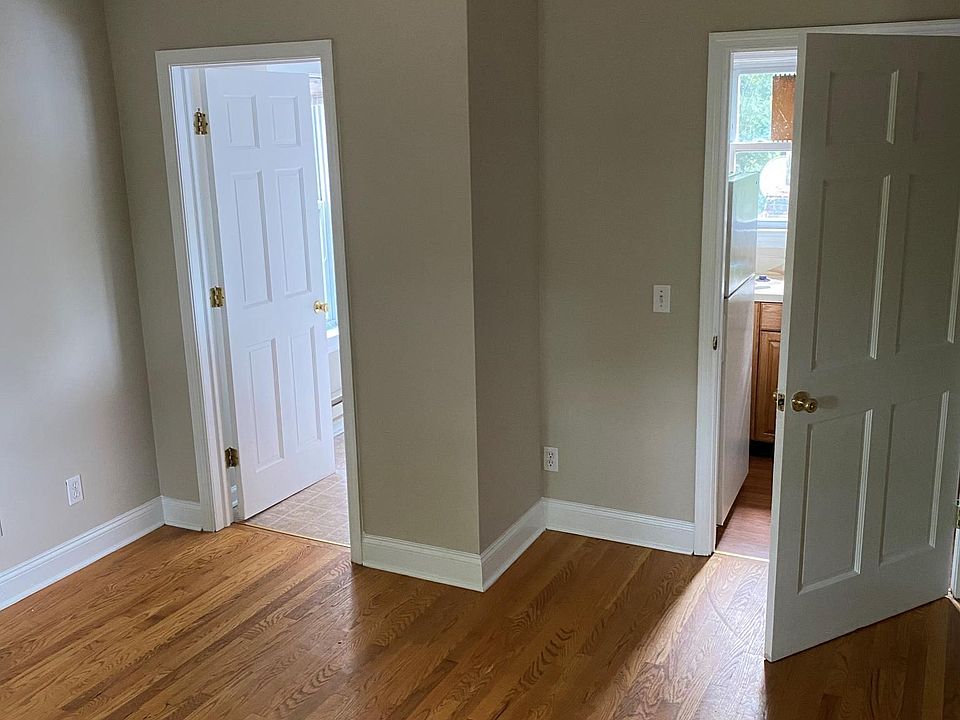Bathroom entrance on the left, Kitchen entrance on the right