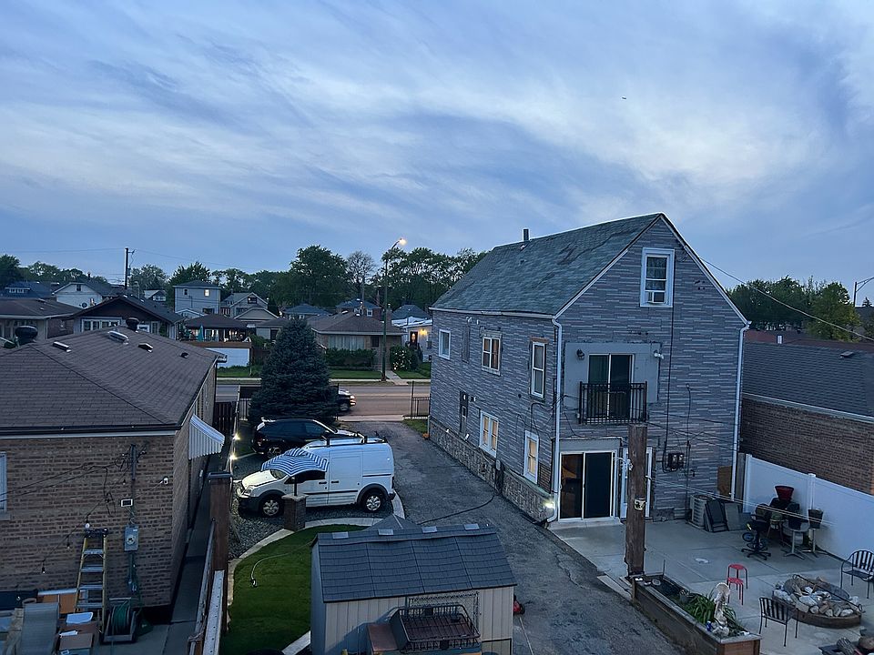 Aerial shot; back of the house