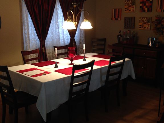 Dining Room Table - Decorated