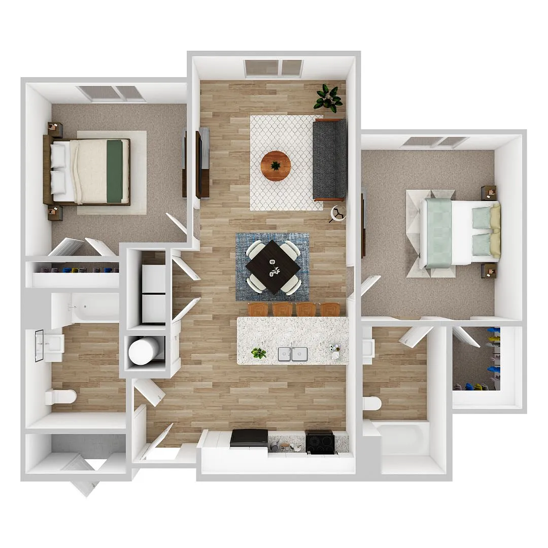 Floor plan 2 Bedrooms