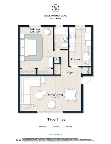 Floor plan 1 BED HEIGHTS 2