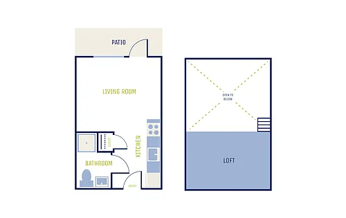 Floor plan Studio Loft C