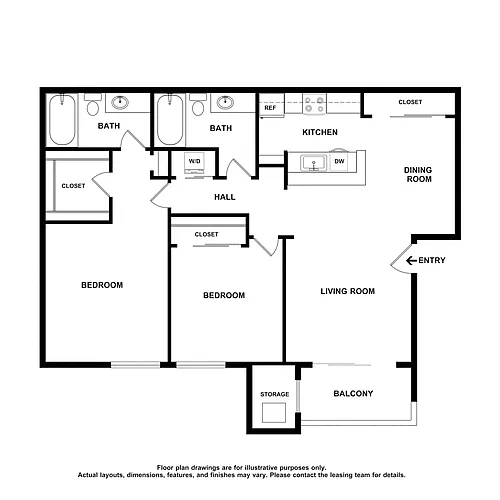 Floor plan 2X2 B