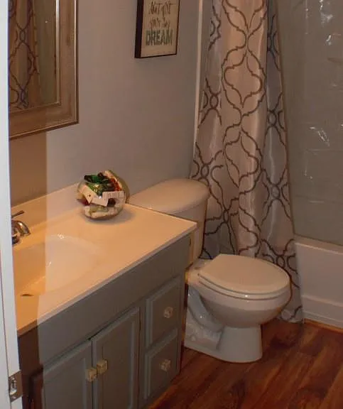 Full bathroom with large vanity