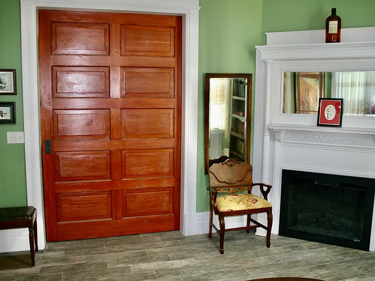 Living room beautiful pocket door.