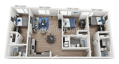 Floor plan 3 Bedroom 3 Bath