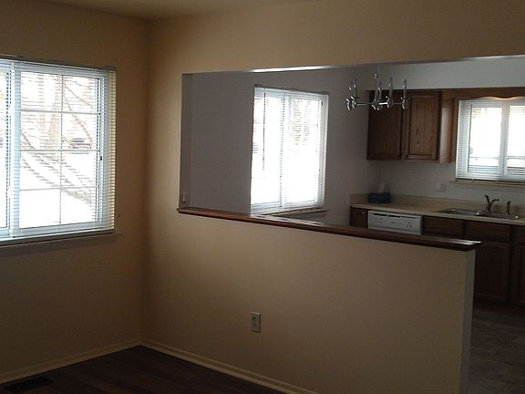 Living room looking into kitchen