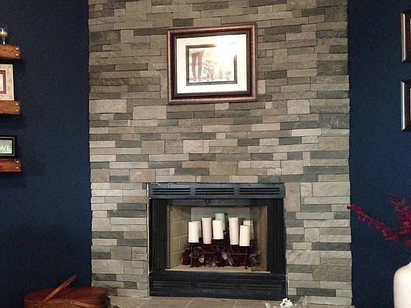 Living room fireplace