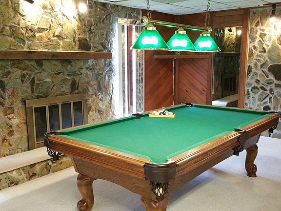 family room with fire place