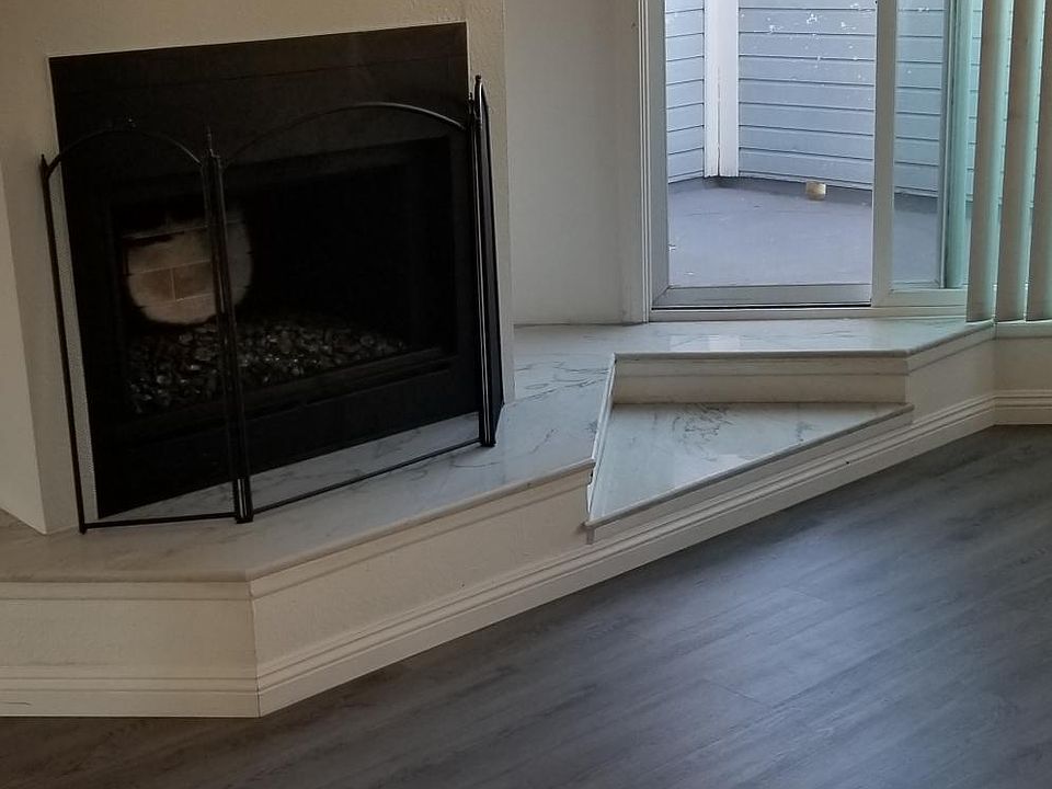 Living room fireplace