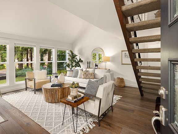 Welcoming mid-mod vibe with designer touches throughout.