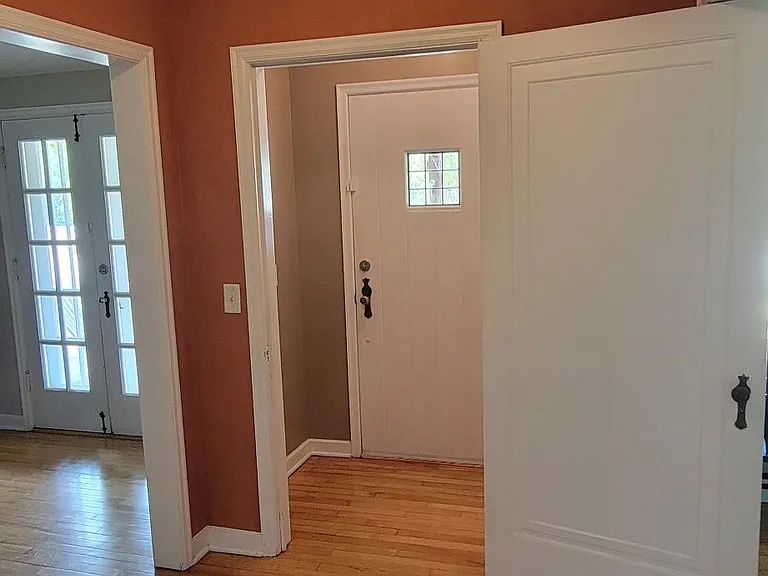 From the front door, you have a vestibule with a closet that can be closed off to the main part of the house.