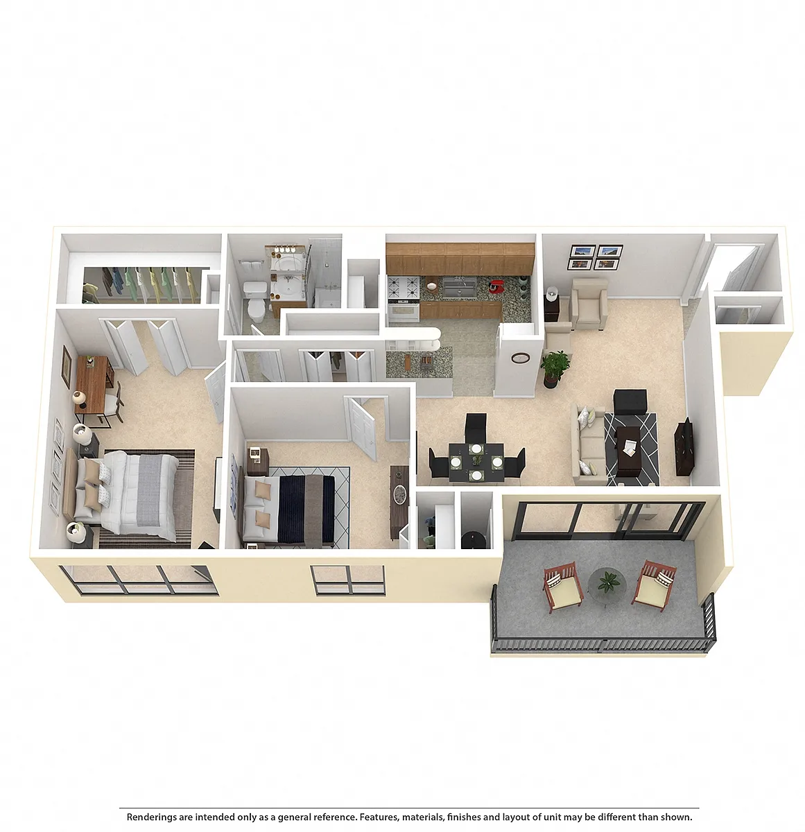 Floor plan 2 Bed 1.5 Bath
