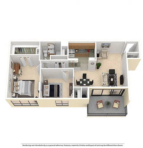 Floor plan 2 Bed 1.5 Bath