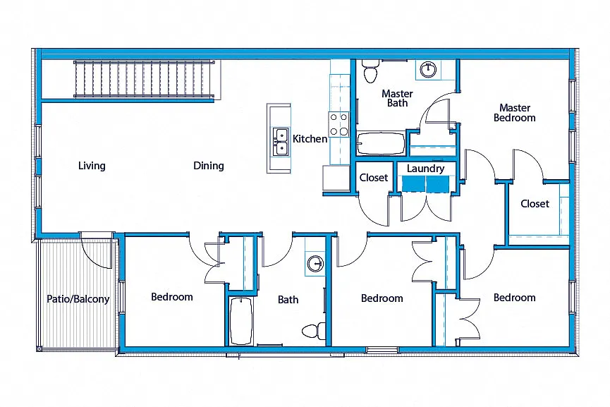 Floor plan Four Bedroom Floor Plan