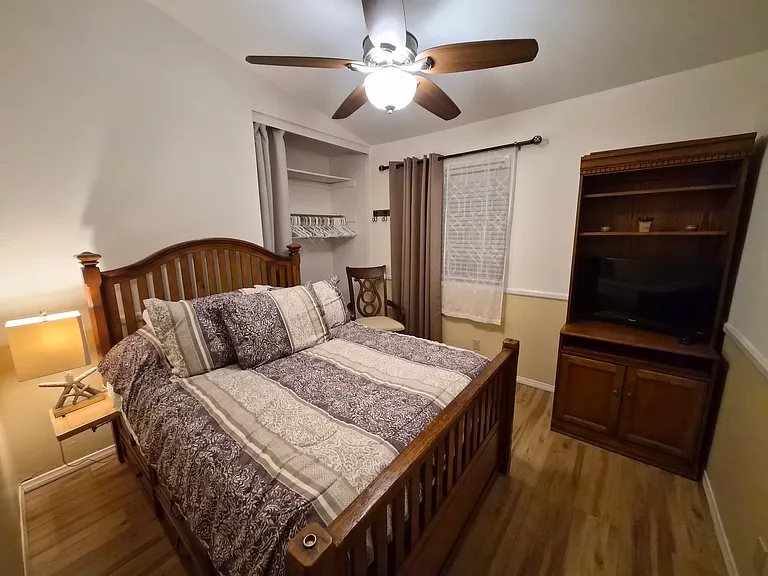 Bedroom #1 - Full Bed. Laminate wood floor