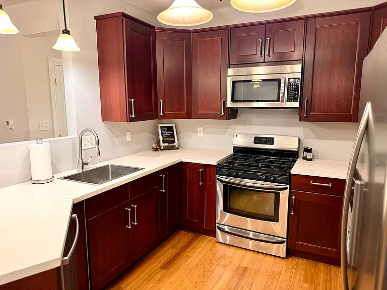 DW, Gas Stove, microwave, fridge