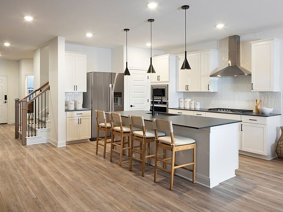 Spacious kitchen with island seating