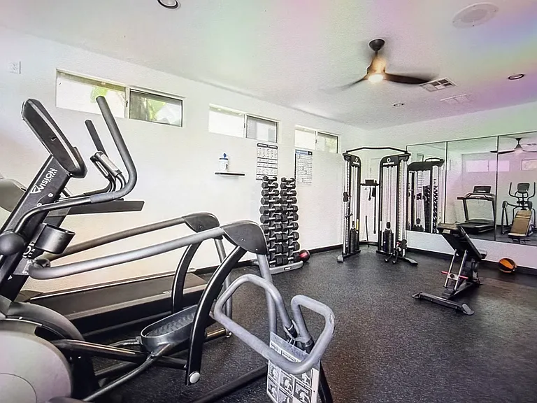 Clubhouse fitness center.