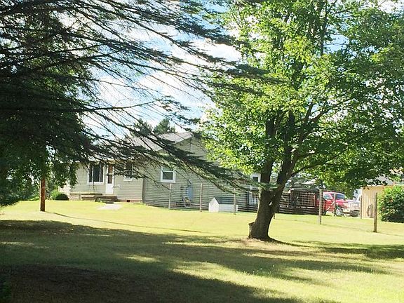 The yard is surrounded by many mature pine trees. You have your own private enclosure. Part of the y