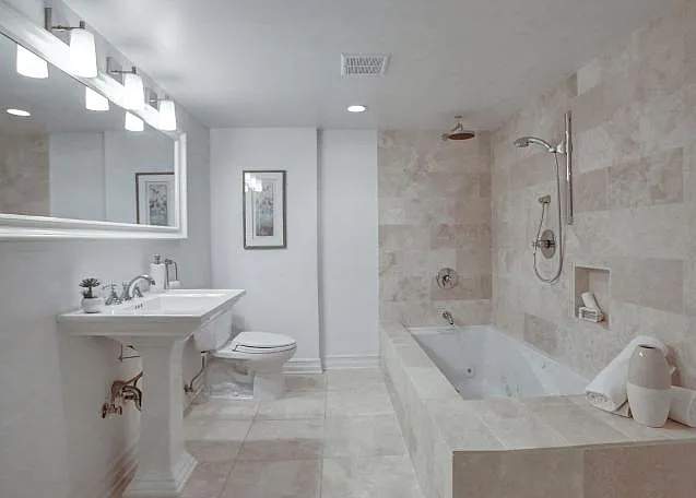 Lower level bathroom with jacuzzi tub