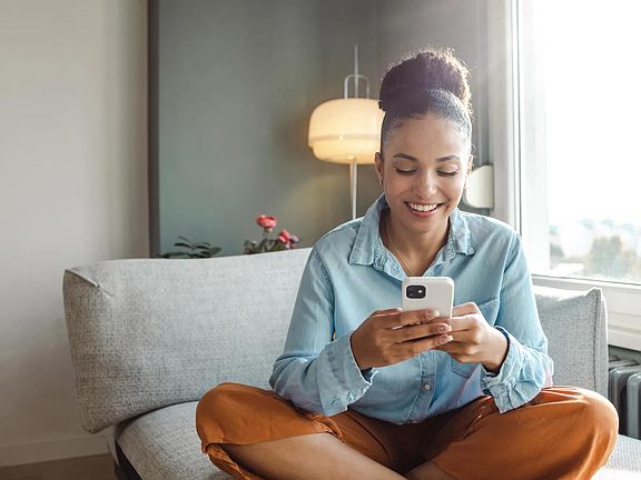 Woman using phone
