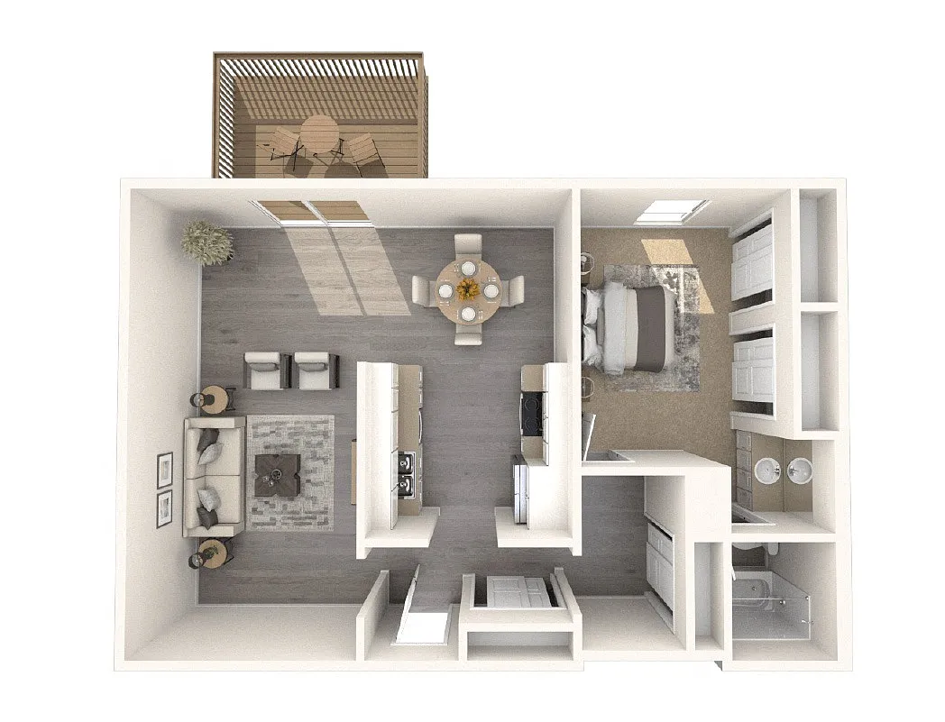 Floor plan 1 Bed/1 Bath