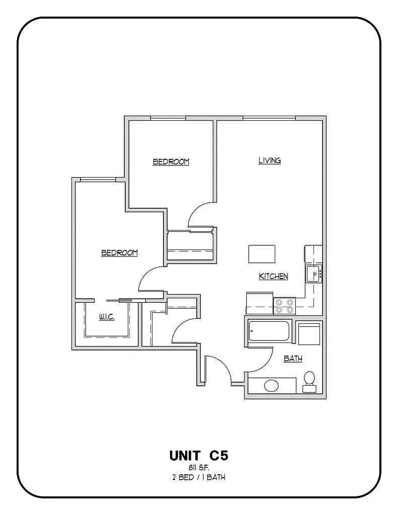 Floor plan Two Bedroom